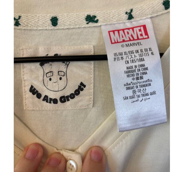 Women's Crop Disney Guardians of the Galaxy Groot Short Sleeved Shirt Size XL - Picture 3 of 7